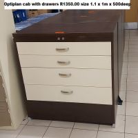 CA1B - Optiplan cabinet with drawers size 1.1 x 1m x 500deep R1350.00